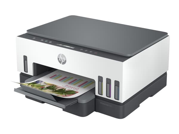 HP Smart Tank 7005 All-in-One - Multifunktionsskrivare - färg - bläckstråle - påfyllbar - Letter A (216 x 279 mm)/A4 (210 x 297 mm) (original) - A4/L Grå, Vit