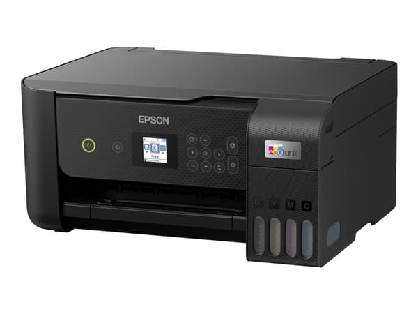 Epson L3260 - Multifunksjonsskriver - farge - ink-jet - påfyllbar - A4/Legal (medie) - opp til 10 spm (trykking) - 100 ark - USB, Wi-Fi - svart Sort