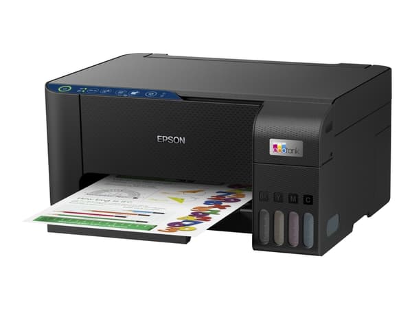 Epson EcoTank ET-2811 - Multifunksjonsskriver - farge - ink-jet - A4 (medie) - opp til 10 spm (trykking) - 100 ark - USB, Wi-Fi - svart