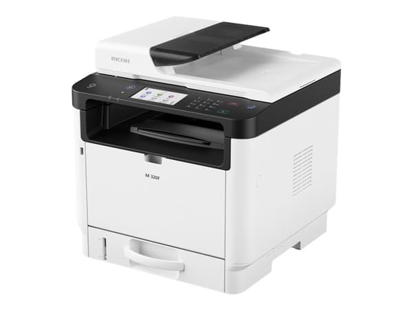 Ricoh M 320F - Monitoimitulostin - S/H - laser - A4 (210 x 297 mm) (originaali) - A4 (tulostusmateriaali) - enintään 32 sivua/min (kopiointi) - enint musta, Valkoinen
