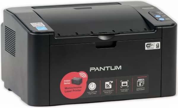 Pantum P2500W - Skrivare - svartvit - laser - A4/Legal - 1200 x 1200 dpi - upp till 22 sidor/minut - kapacitet: 150 ark - USB 2.0, Wi-Fi(n)