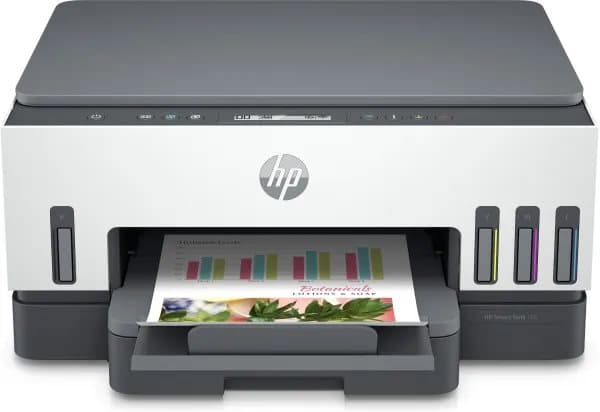 HP Smart Tank 720 All-in-One, Lämpömustesuihkutulostin, Väritulostus, 4800 x 1200 DPI, A4, Suoratulostus, Harmaa, Valkoinen