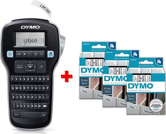 Etikettskriver DYMO LabelManager 160 (+ 3 bånd)