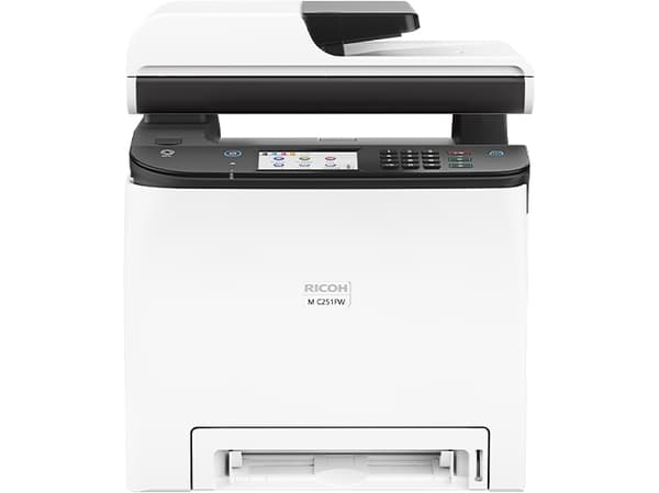 Ricoh M C251FW, Laser, Väritulostus, 2400 x 600 DPI, A4, Suoratulostus, Musta, Valkoinen