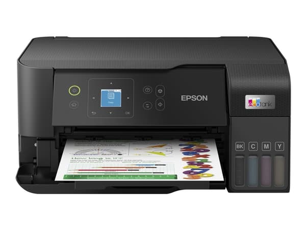 Epson EcoTank ET-2840 - Multifunktionsskrivare - färg - bläckstråle - ITS - A4 (media) - upp till 15 sidor/minut (utskrift) - 100 ark - Wi-Fi, USB -