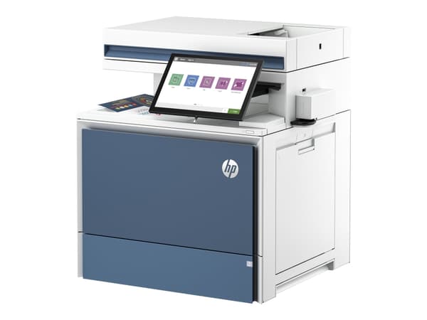 HP Color LaserJet Enterprise Flow MFP 5800zf -tulostin, Tulosta, kop., skannaa, faksaa, Automaattinen asiakirjojen syöttölaite; Valinnaisena suuren k Valkoinen