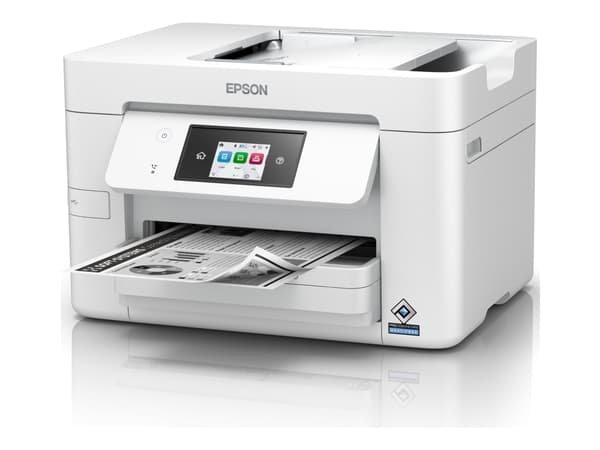 Epson WorkForce Pro WF-M4619DWF - Multifunksjonsskriver - S/H - ink-jet - A4/Legal (medie) - opp til 25 spm (trykking) - 250 ark - 33.6 kbps - USB 2. Hvit