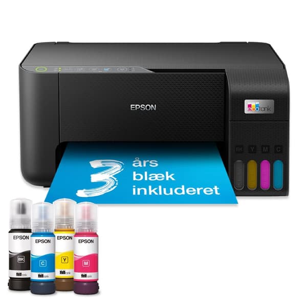 Epson EcoTank ET-2860 - Multifunktionsskrivare - färg - bläckstråle - ITS - A4 (media) - upp till 10 sidor/minut (utskrift) - 100 ark - Wi-Fi, USB -