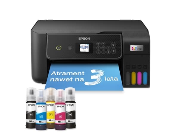 Epson EcoTank L3280, Bläckstråleskrivare, Färgutskrift, 5760 x 1440 DPI, A4, Direktutskrift, Svart Svart