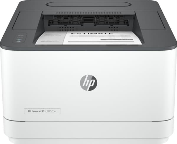 HP LaserJet Pro 3002dn -tulostin, Mustavalkoinen, Tulostin varten Pienet ja keskikokoiset yritykset, Tulostus, Langaton; Tulostus älypuhelimelta tai Harmaa, Valkoinen