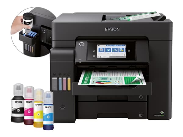 Epson EcoTank ET-5855 - Multifunktionsskrivare - färg - bläckstråle - ITS - A4/Legal (media) - upp till 25 sidor/minut (utskrift) - 550 ark - 33.6 Kb
