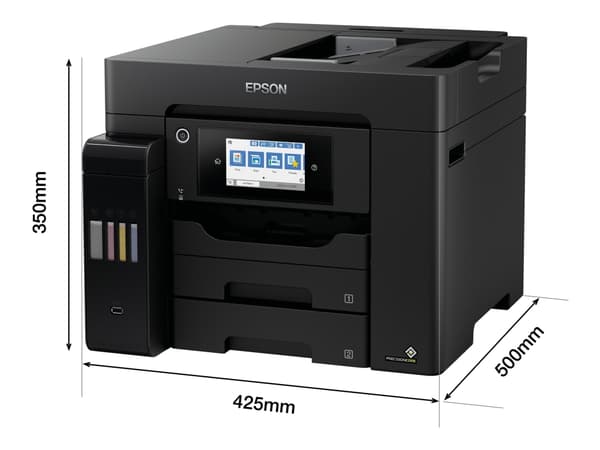 Epson EcoTank ET-5855 - Multifunktionsskrivare - färg - bläckstråle - ITS - A4/Legal (media) - upp till 25 sidor/minut (utskrift) - 550 ark - 33.6 Kb