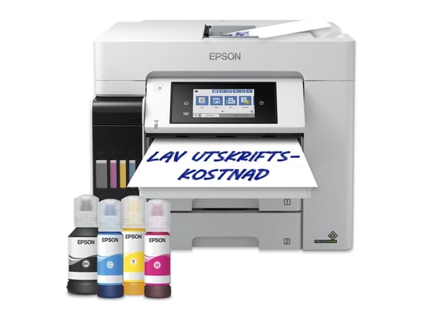 Epson EcoTank Pro ET-5885 - Multifunksjonsskriver - farge - ink-jet - ITS - A4/Legal (medie) - opp til 25 spm (trykking) - 250 ark - 33.6 kbps - USB,