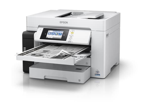 Epson EcoTank Pro ET-M16685 - Multifunktionsskrivare - svartvit - bläckstråle - ITS - A3 (media) - upp till 25 sidor/minut (utskrift) - 550 ark - USB Svart, Grå