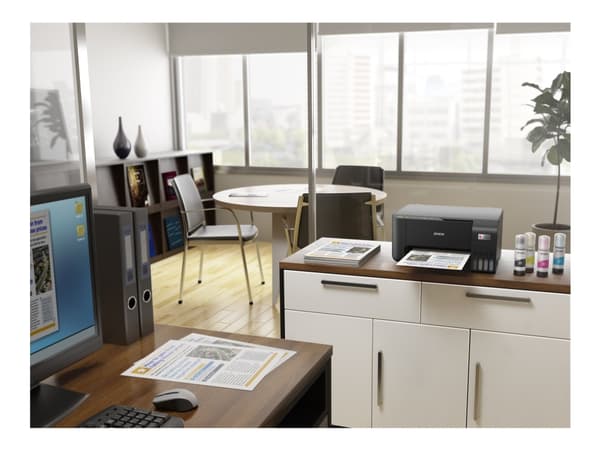 Epson EcoTank ET-2862 - Multifunktionsskrivare - färg - bläckstråle - ITS - A4 (media) - upp till 10 sidor/minut (utskrift) - 100 ark - Wi-Fi, USB -