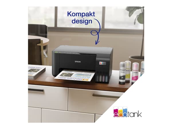 Epson EcoTank ET-2862 - Multifunktionsskrivare - färg - bläckstråle - ITS - A4 (media) - upp till 10 sidor/minut (utskrift) - 100 ark - Wi-Fi, USB - Svart