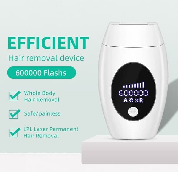 IPL Laser Epilator - Fjerner hår på kropp og ansikt med LCD-skjerm