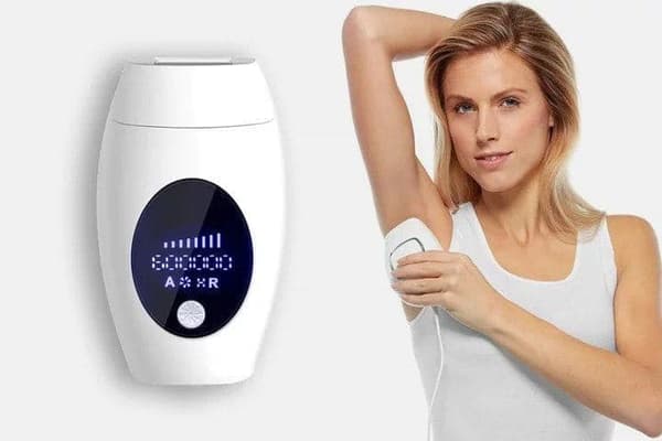 IPL Laser Epilator - Fjerner hår på kropp og ansikt med LCD-skjerm