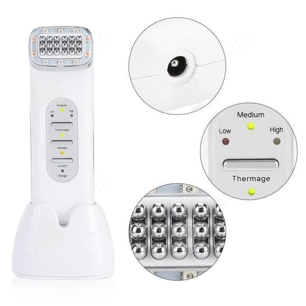 INNOVTEC radiofrekvens ansiktsmassagemaskin - Hudföryngring - Anti-aging - Anti-rynkor - Vit