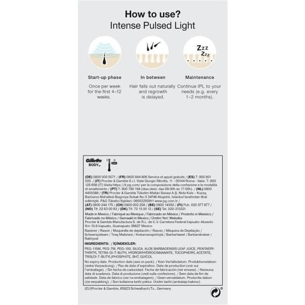 Pulsljusepilator - BRAUN - IPL PL5145 - Vit, grön och svart