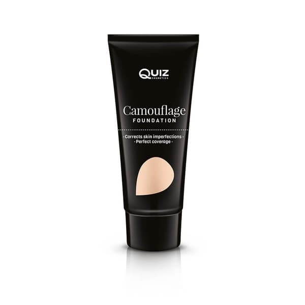 Camouflage foundation - Myk beige, lett brun - Quiz Cosmetics