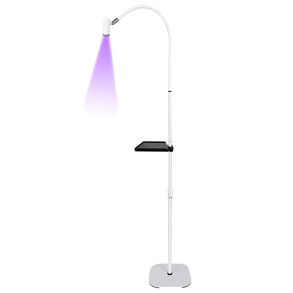 UV Lash Light, Justerbar Watt, Flexibel Gåsviktsarm,Svart färg, EU-kontakt