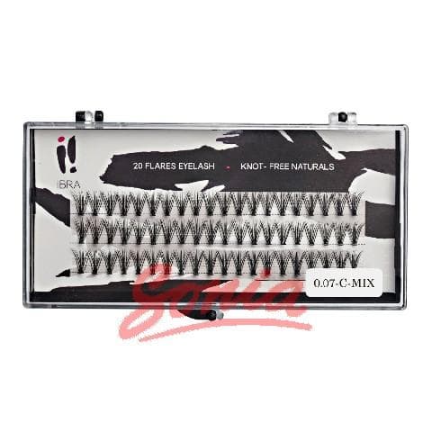 Tufts IBRA eyelashes 0.07 DOUBLE-C-Mix 8,10,12 1op mm.