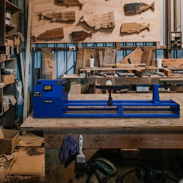 T-Mech Træ drejebænk med drejebænk stålsæt | MonsterShop