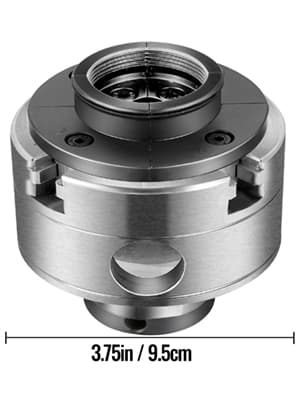 3,75" hög precision självcentrerande fyrkäfts svarvchuck med adapter, stort spännområde, enkel manövrering, bred applikation