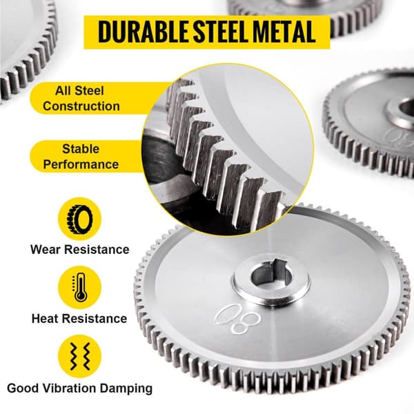 27st metallsvarv kugghjul kit med tydliga storleksmarkeringar, högkvalitativa material, hög precision, lätt att montera, hög kompatibilitet