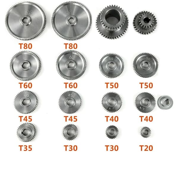 17st metallsvarv kugghjul kit med tydliga storleksmarkeringar, högkvalitativa material, hög precision, lätt att montera, hög kompatibilitet