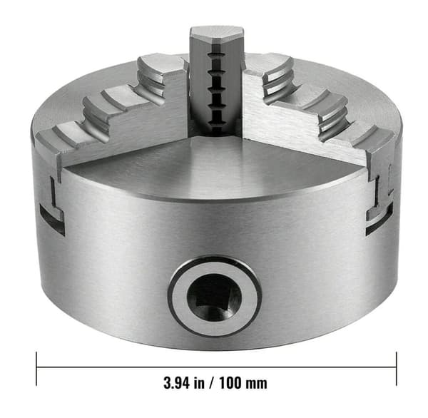 100 mm 3-käfts självcentrerande svarvchuck för slipning, fräsning, svarvning, lätt att installera och lätt att använda