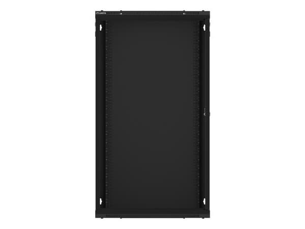 Lanberg wall-mounted installation rack cabinet 19'' 22U 600x600mm black (glass door)