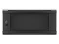 Miniatyrbillede 3 af 11: Lanberg 19'' wall-mounted installation cabinet 4U 600x450mm black (glass door)