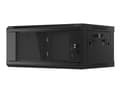 Miniatyrbillede 6 af 11: Lanberg 19'' wall-mounted installation cabinet 4U 600x450mm black (glass door)
