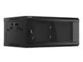 Miniatyrbillede 1 af 11: Lanberg 19'' wall-mounted installation cabinet 4U 600x450mm black (glass door)