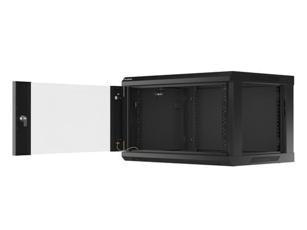 Lanberg wall mounted 19" rack cabinet 6U 600x450 black wf01-6406-10b