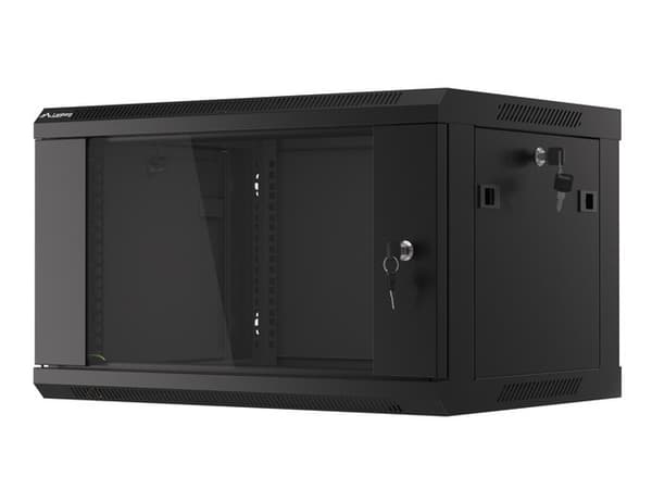 Lanberg wall mounted 19" rack cabinet 6U 600x450 black wf01-6406-10b