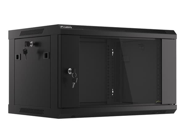 Lanberg wall mounted 19" rack cabinet 6U 600x450 black wf01-6406-10b
