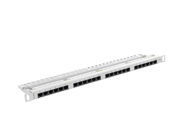 LANBERG PATCH PANEL 24 PORT 0.5U CAT.6 UTP GRAY