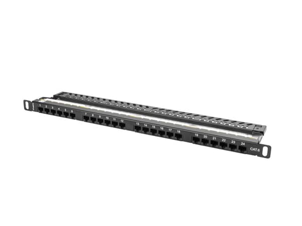 Lanberg PPU6-0024-B patch panel 0.5U Sort