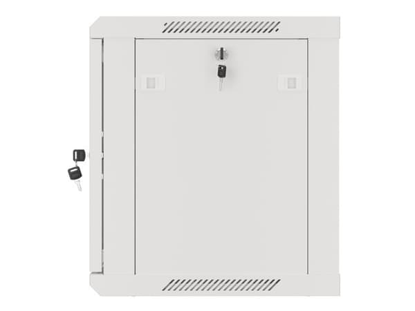 Lanberg wall-mounted installation rack cabinet 19'' 9U 600x450mm gray (glass door)