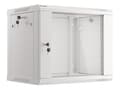 Miniatyrbillede 1 af 11: Lanberg wall-mounted installation rack cabinet 19'' 9U 600x450mm gray (glass door)