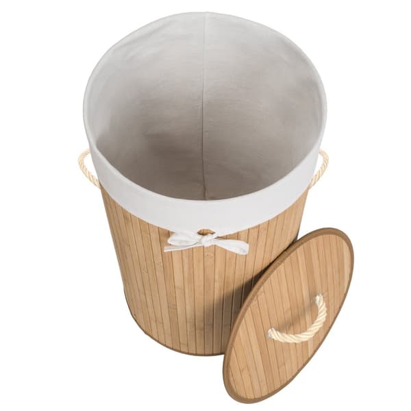 Tvättkorg med tvättsäck 57 l - beige