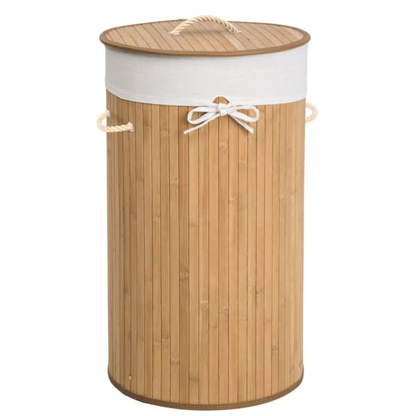 Tvättkorg med tvättsäck 57 l - beige