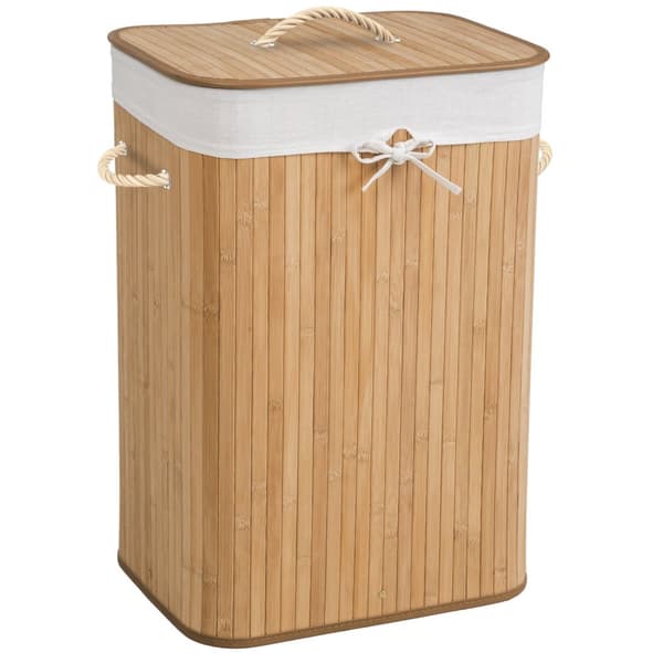 Tvättkorg med tvättsäck - 72 L, beige