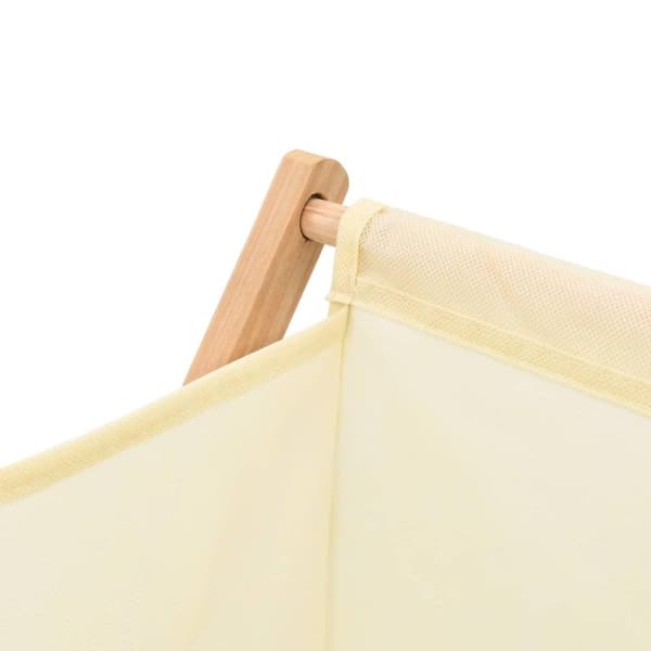 vidaXL vasketøjskurv cedertræ og stof beige 42 x 41 x 64 cm