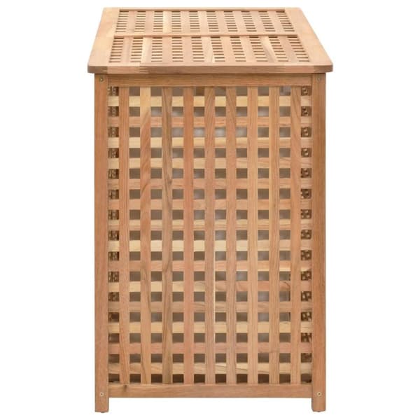 vidaXL vasketøjskurv 87,5x46x67 cm massivt valnøddetræ