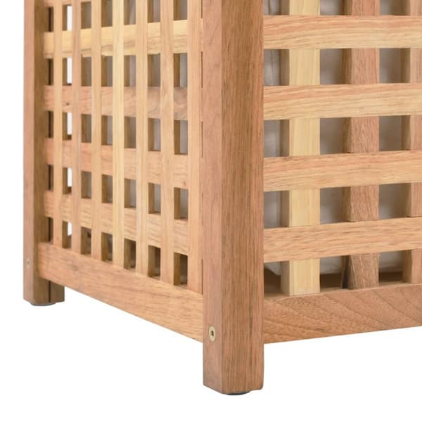 vidaXL vasketøjskurv 87,5x46x67 cm massivt valnøddetræ