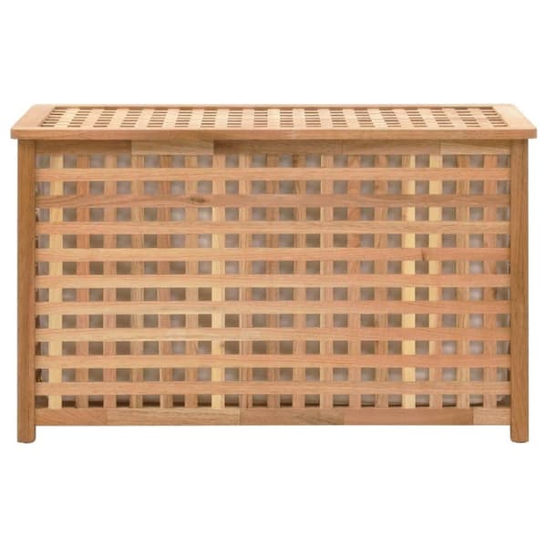 vidaXL Skittentøyskiste 77,5x37,5x46,5 cm heltre valnøtt